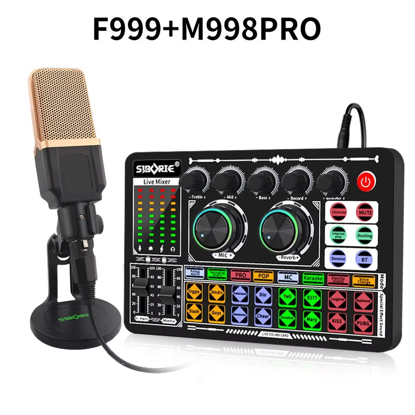 F999 + M998 Sound Card Microphone Set