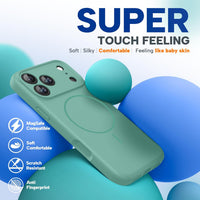 Magnetic for iPhone 17 Pro Max Case, Compatible with MagSafe, Integrated Silicone Camera Control Cover, 3.0mm Thicken Shockproof Drop Protection Phone Case for 17 ProMax, Orange
