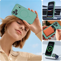 Magnetic for iPhone 17 Pro Max Case, Compatible with MagSafe, Integrated Silicone Camera Control Cover, 3.0mm Thicken Shockproof Drop Protection Phone Case for 17 ProMax, Orange