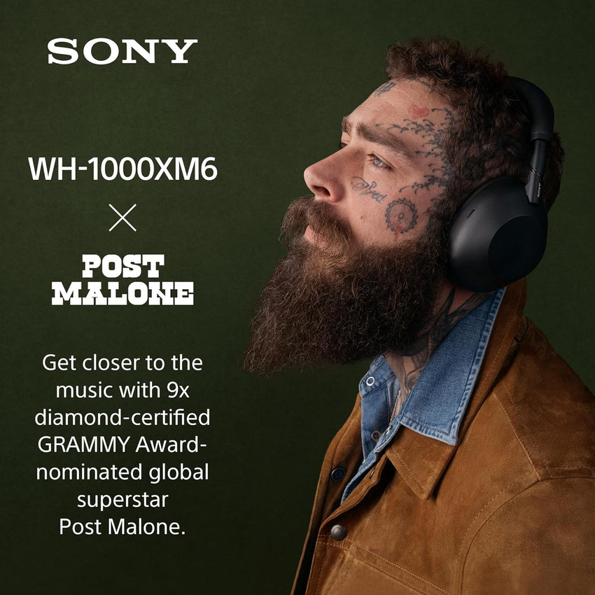 Sony WH-1000XM6 The Best Noise Canceling Wireless Headphones, HD NC Processor QN3, 12 Microphones, Adaptive NC Optimizer, Mastered by Engineers, Studio-Quality, 30-Hour Battery