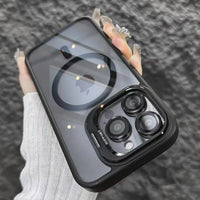 Luxury Magnetic Metal Lens Bumper Protection Case For iPhone 17 16 15 14 13 12 11 Pro Max Funda Wireless Charge Hard Clear Cover