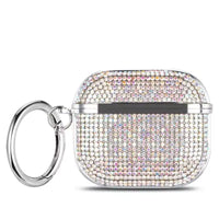 Plated Sparkling Diamond Bluetooth Headphone Case for Apple AirPods 1 3 4th Gen Pro2 Keychain Shockproof Earphone Cover